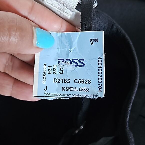 Sweet Storm Women's Floral Spaghetti Straps Maxi Dress Black/Purple Small - Picture 7 of 16